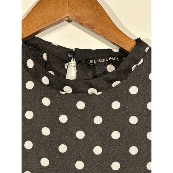 Zara basic polka dot dress sz medium - Picture 6 of 9